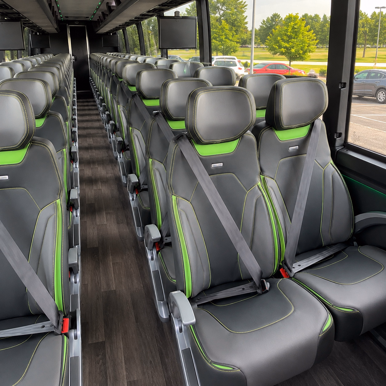 conroe charter bus interior