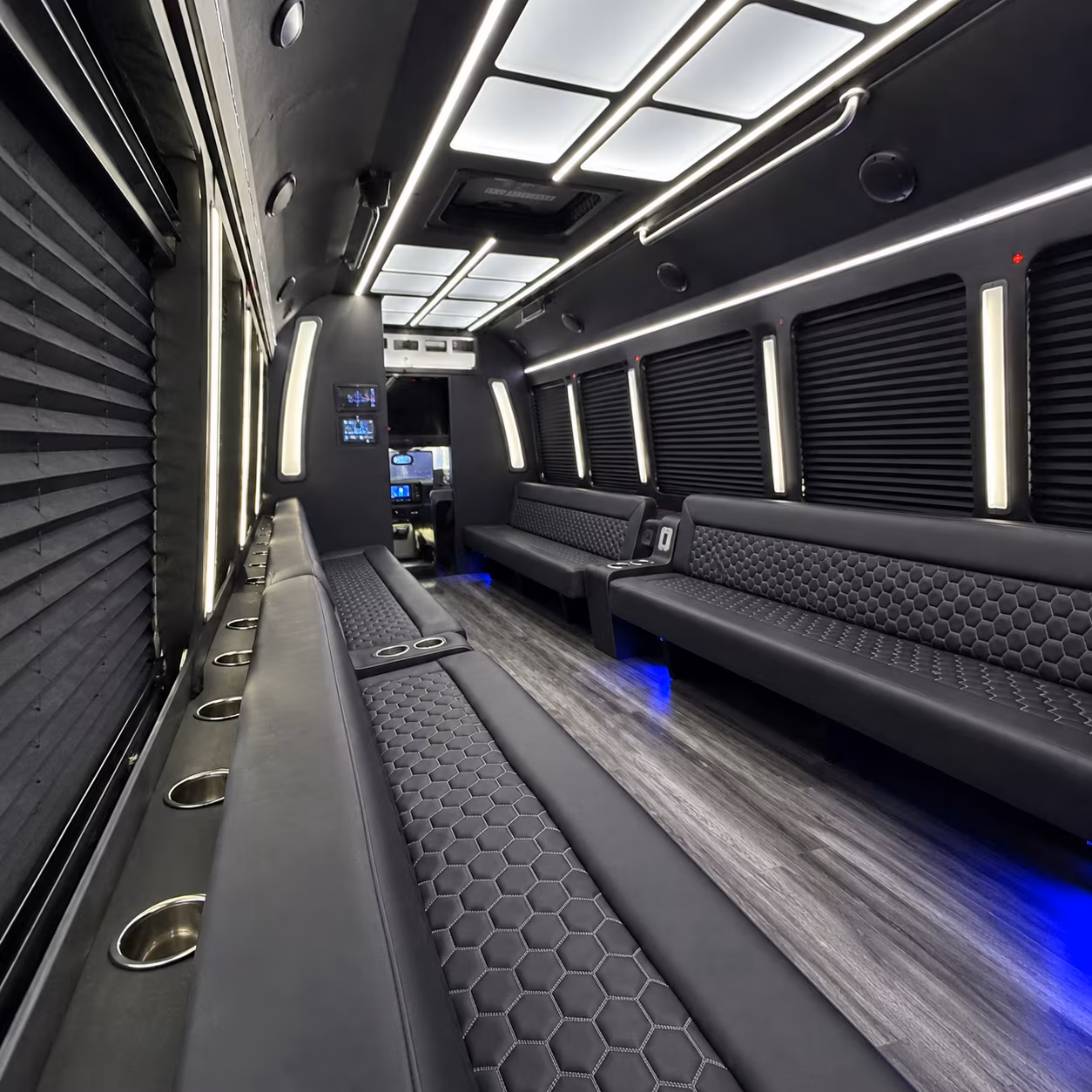 conroe party bus rental interior