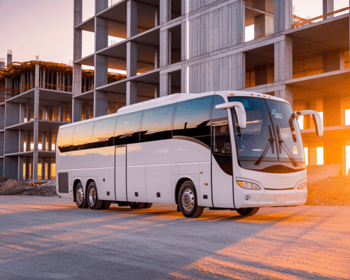 construction bus rental