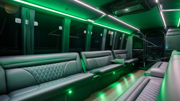 conroe party bus rental interior