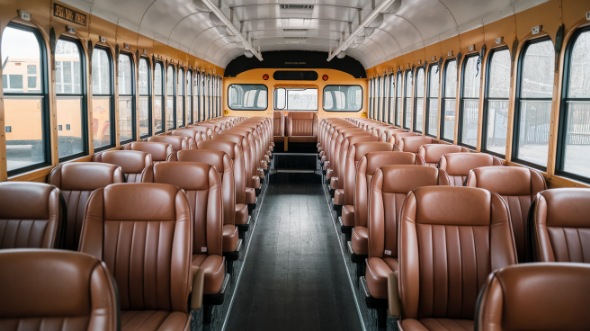 conroe school bus rental inside